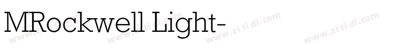 MRockwell Light字体转换